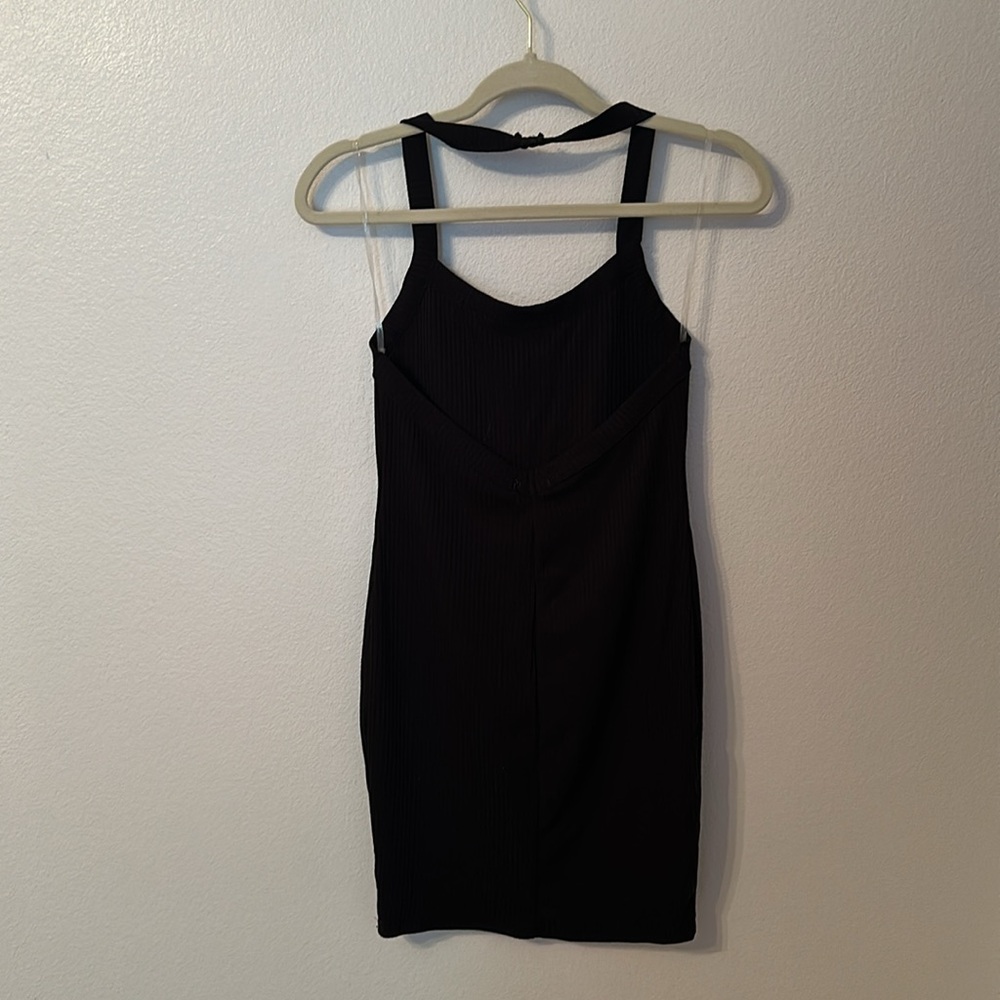 Black Ribbed Dress - Picture 2 of 4